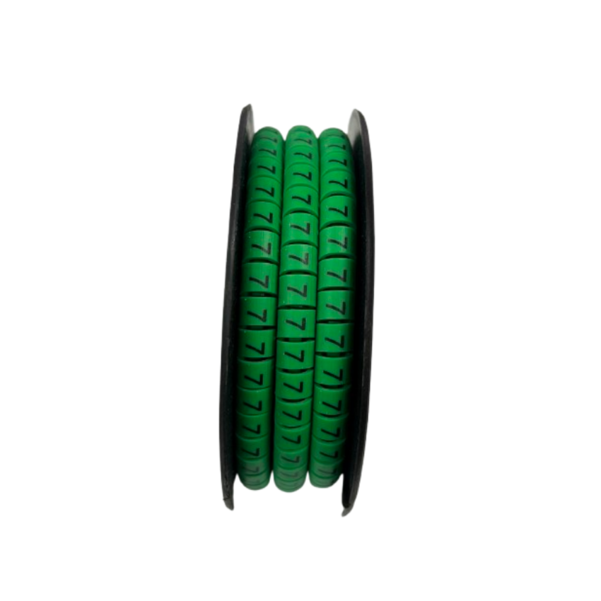 Spool of green segmented cable markers for wire identification Cable Marker 5 Green from China for cable management