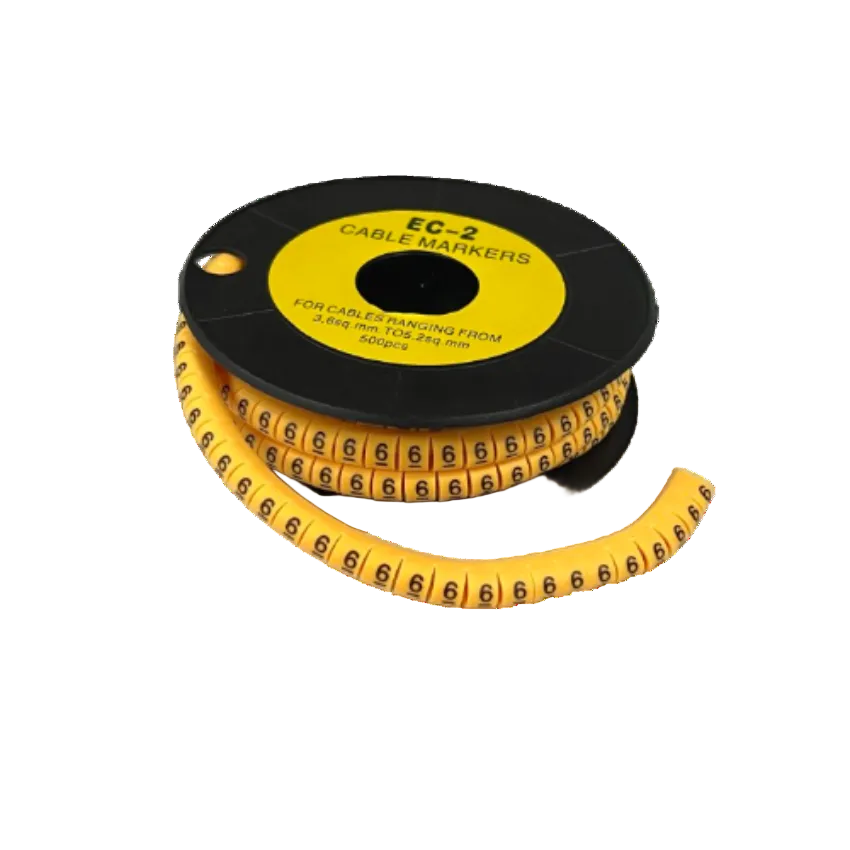 Grippes Cable Marker - 6 Yellow spool of flexible peel and snap number 6 cable identification markers