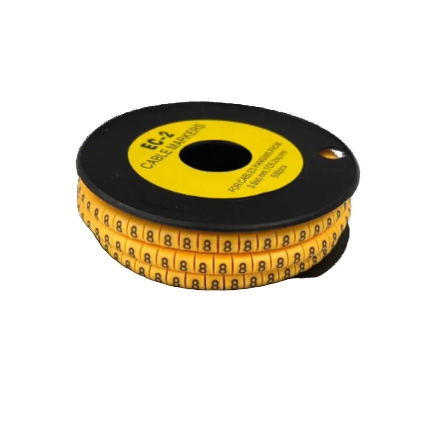 Grippes Cable Marker 8 - Yellow spool of numeric cable markers for labeling wires and cables