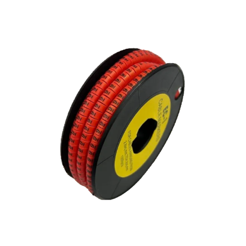 Grippes Cable Marker - 9 Red spool of numbered red ID sleeves for cable management and organized wiring