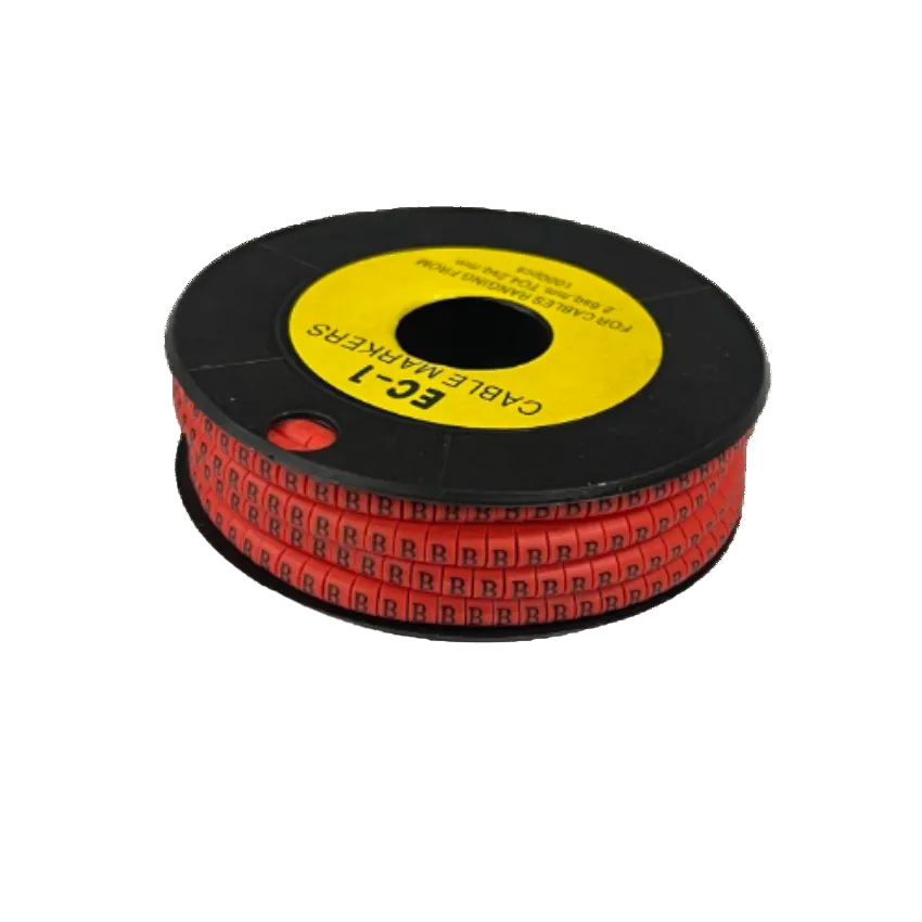 Grippes spool of red cable markers labeled B for wire identification Cable Marker - B RED