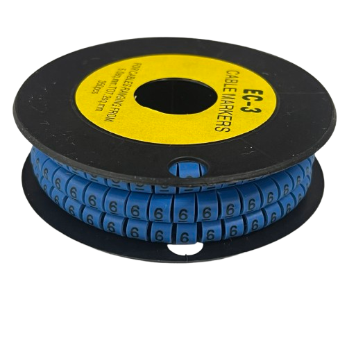 Grippes Cable Marker Blue - 6 for organized cable management and labeling