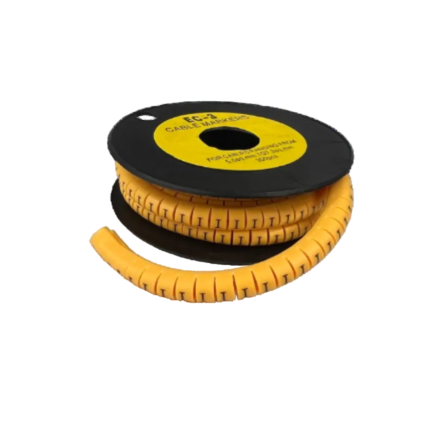 Grippes Cable Marker - I Yellow spool of spiral cable markers for organizing and identifying wires