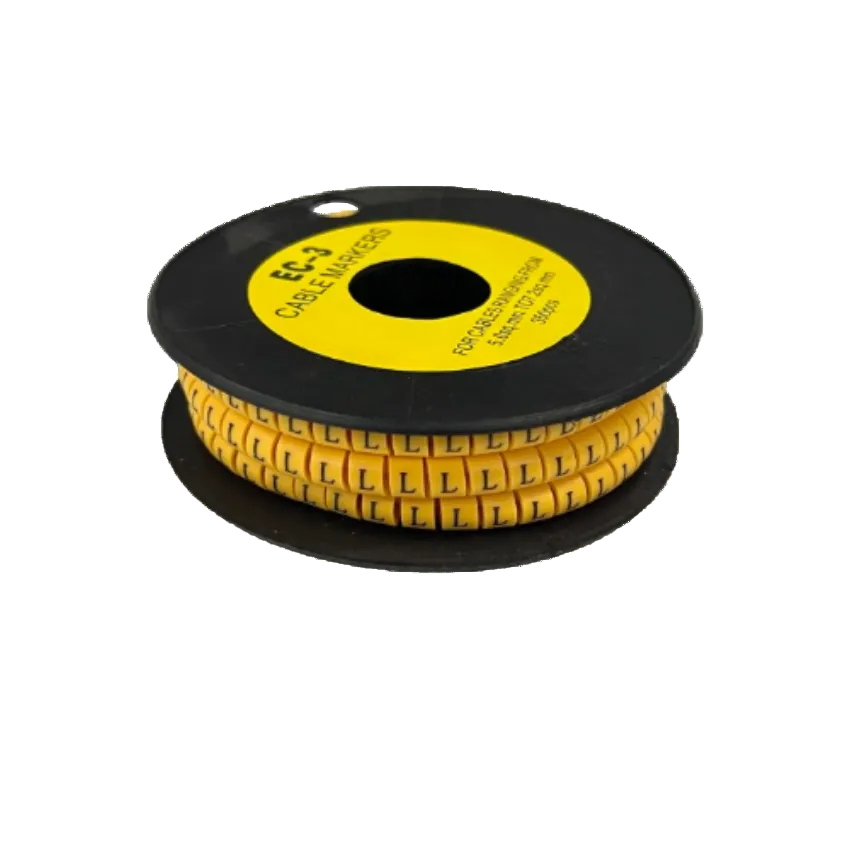 Grippes cable management spool of printed ID rings Cable Marker L - Yellow for organizing wires