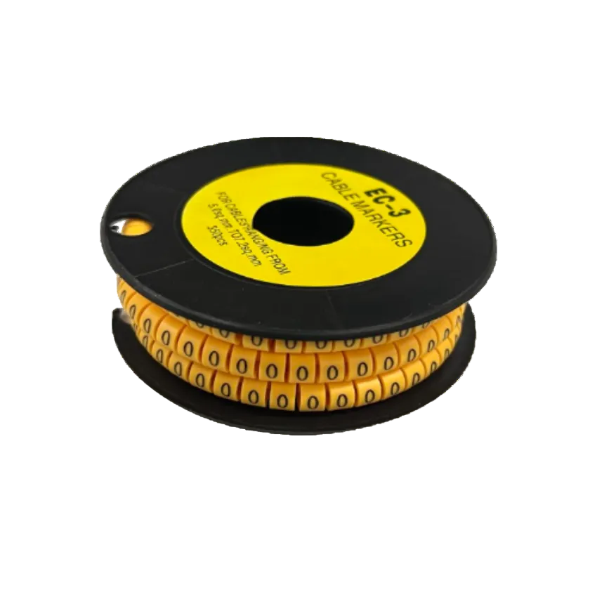 Grippes Cable Marker O - Yellow spool of adhesive ring markers for labeling cables and wires