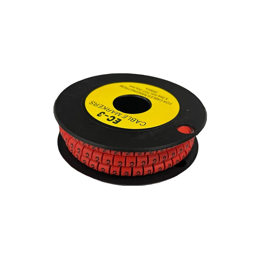 Grippes Cable Marker Red - 2 on a spool for organizing and labeling wires and cables