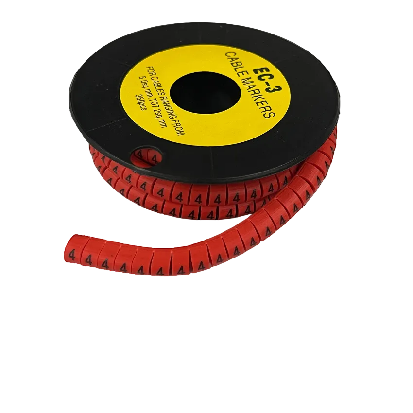 Grippes Cable Marker Red - 4 350pcs on a spool for efficient cable organization