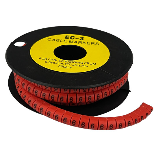 Grippes Cable Marker Red - 6 350pcs on a spool for organized cable management