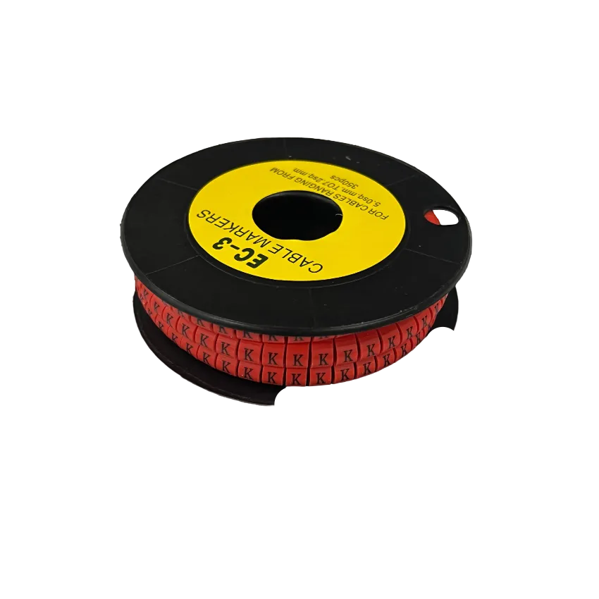 Grippes Cable Marker Red - K on a spool for effective cable management and organization