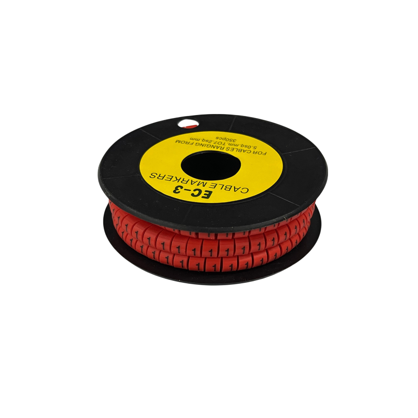 Grippes Cable Marker Red - 1 - 350pcs for efficient cable management and organization