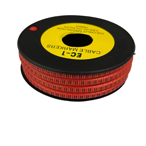 Grippes Cable Marker Red H - 1000pcs on a spool for organized cable management and identification