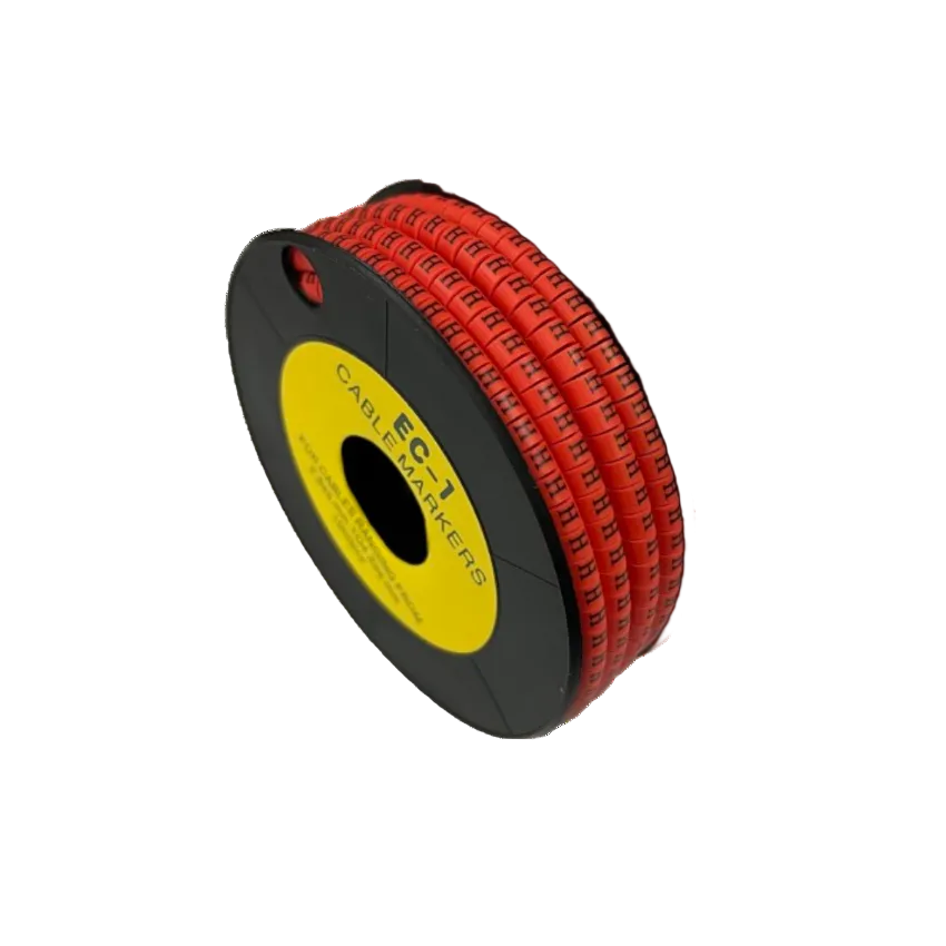 Grippes Cable Marker Red H - 1000pcs on spool for effective cable management and organization