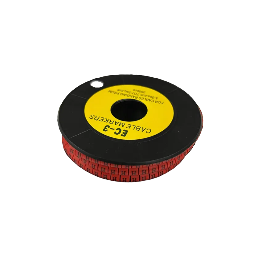 Grippes Cable Marker Red - H on a spool designed for effective cable management and organization