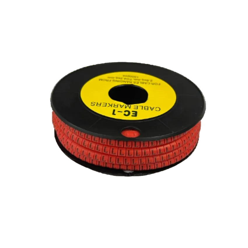 Grippes Cable Marker Red L - 1000pcs on a spool, ideal for organizing and labeling cables