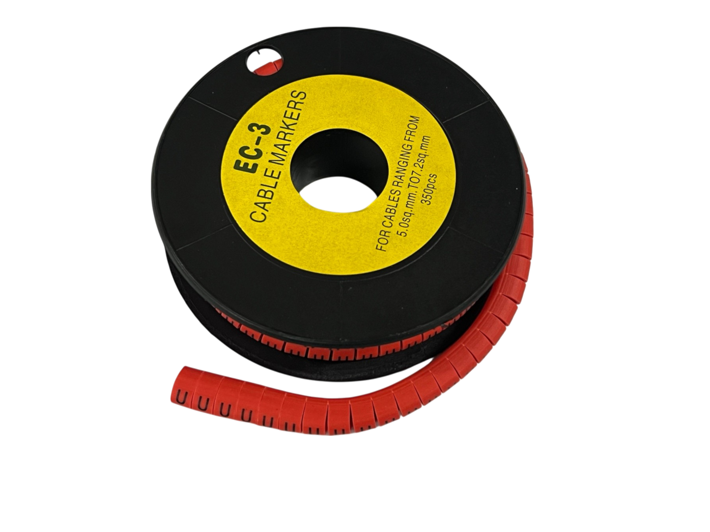 Grippes Cable Marker Red - U for organizing cables from 5mm to 13mm in diameter