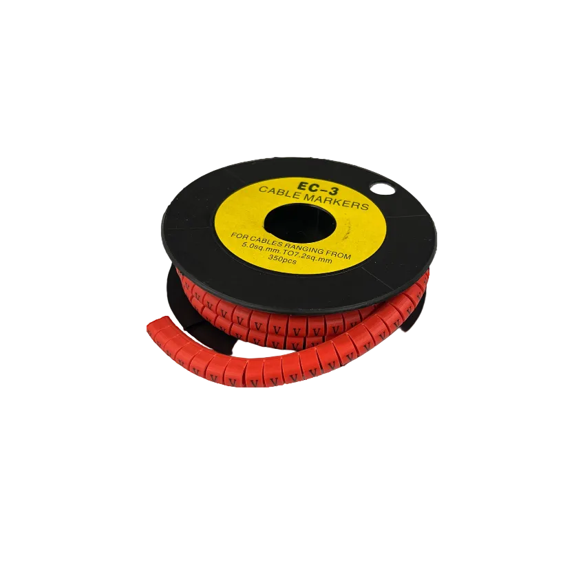 Grippes Cable Marker Red - V for organizing and identifying cables up to 5.0mm in diameter