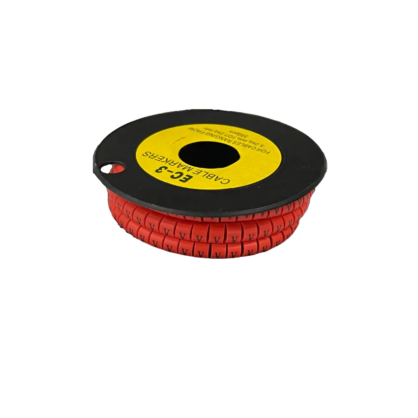 Grippes Cable Marker Red - V on a spool for effective cable management and organization