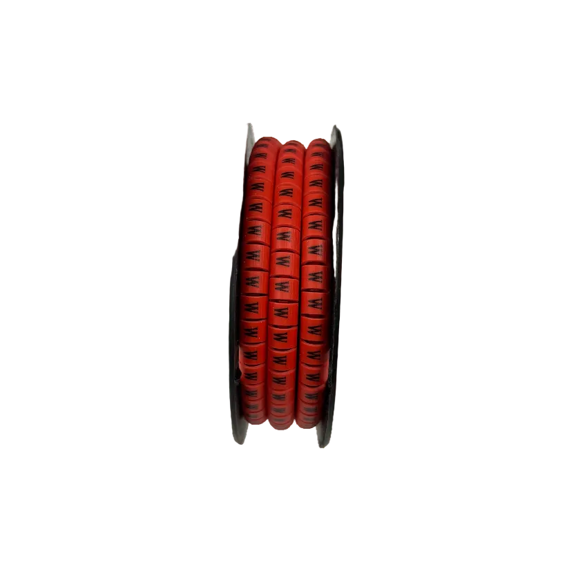 Grippes Cable Marker Red - W on a spool for organizing and identifying cables easily