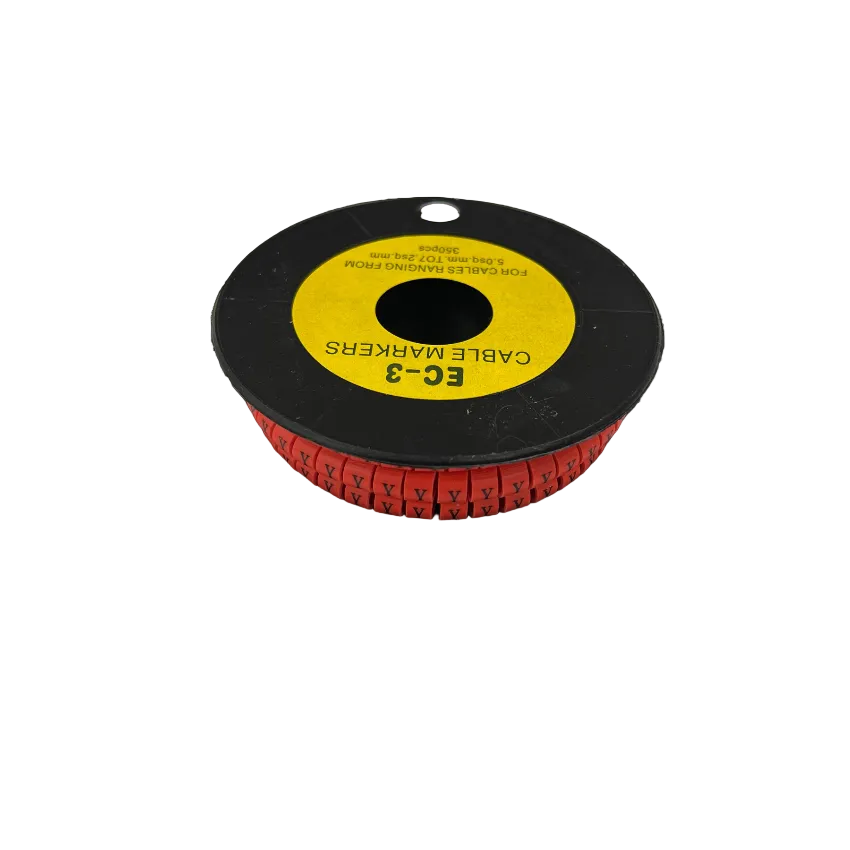 Grippes Cable Marker Red - Y on a spool for effective cable organization and management