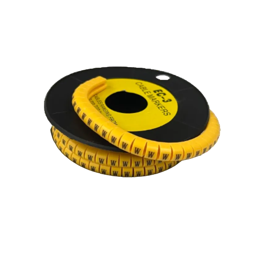 Grippes Cable Marker W - Yellow spool of peel and attach letter W markers for cable management and labeling