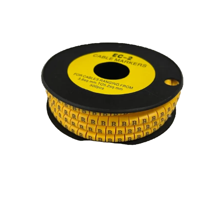 Grippes spool of Cable Marker Yellow - B adhesive letter markers for organizing cables and wires