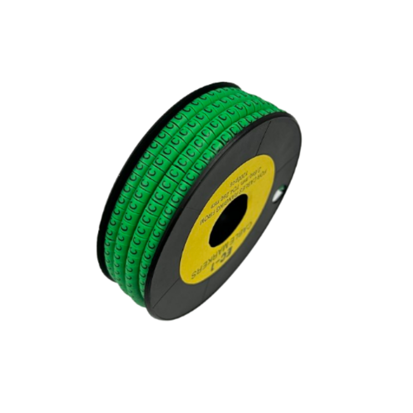 Grippes EC-1 cable marker green 1000pcs on a spool for organized cable management