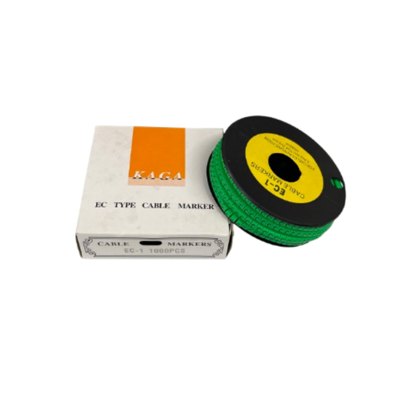Grippes EC-1 cable marker green 1000pcs in box for organized cable management