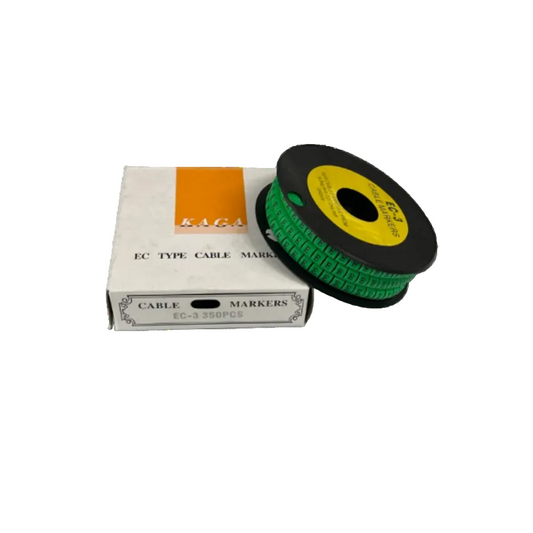 Grippes EC-3G cable markers 350pcs on a roll with a white box for organized cable management
