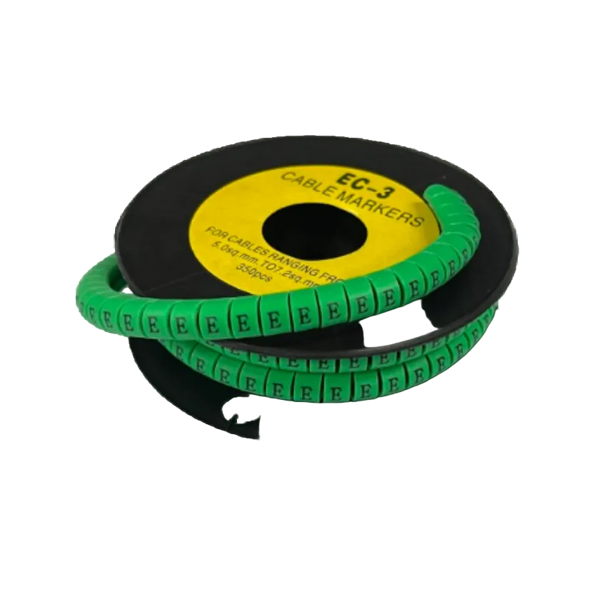 Grippes EC-3 cable markers 350pcs on a spool in bright green for efficient cable organization