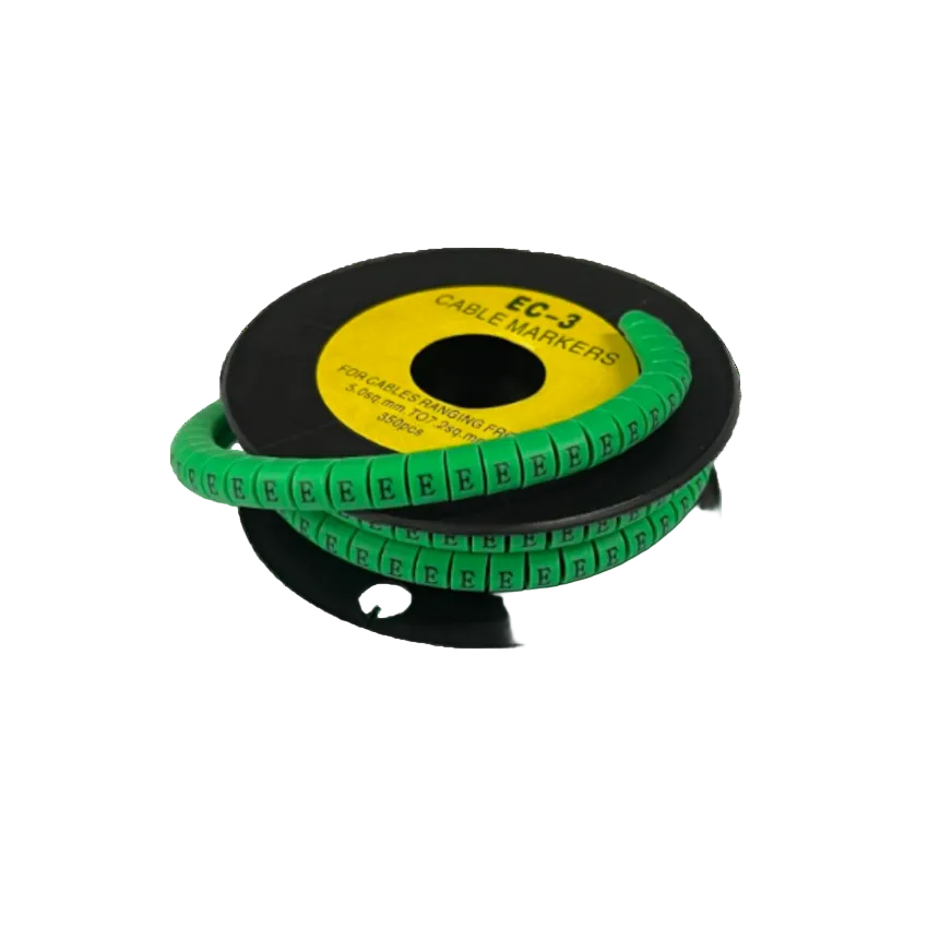 Grippes EC-3G cable markers 350pcs in green for efficient cable organization and identification
