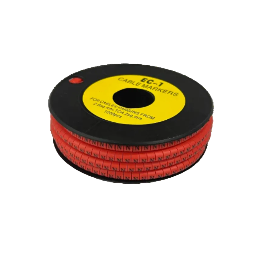 Grippes N Marker Red 2.6mm to 4.2mm 1000pcs cable management markers on a spool