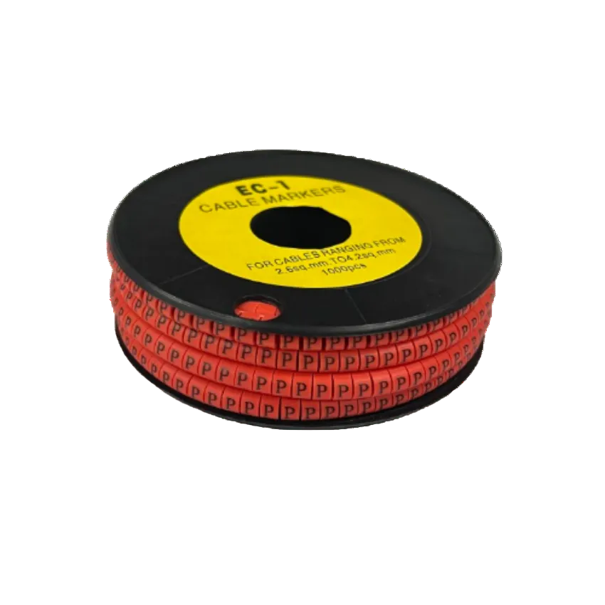Grippes cable management P Marker Red 2.6mm to 4.2mm 1000pc roll with red cable markers