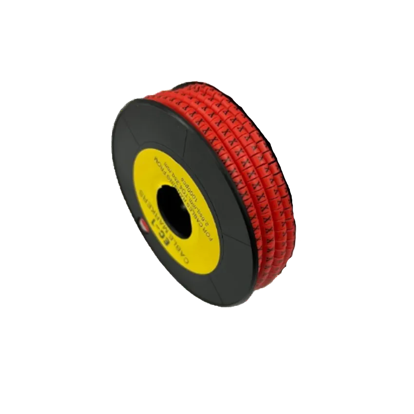 Grippes cable management spool with X Marker Red 2.6mm to 4.2mm 1000pcs for organizing wires