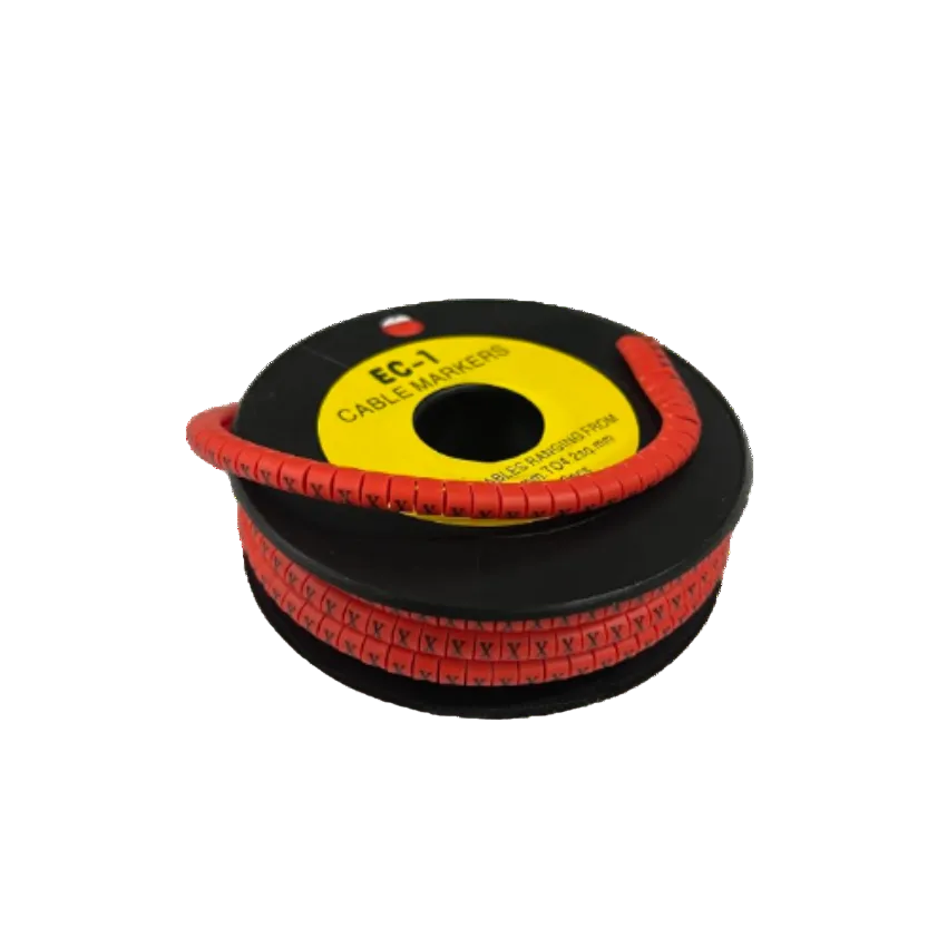 Grippes X Marker Red 2.6mm to 4.2mm 1000pcs cable management markers on black spool