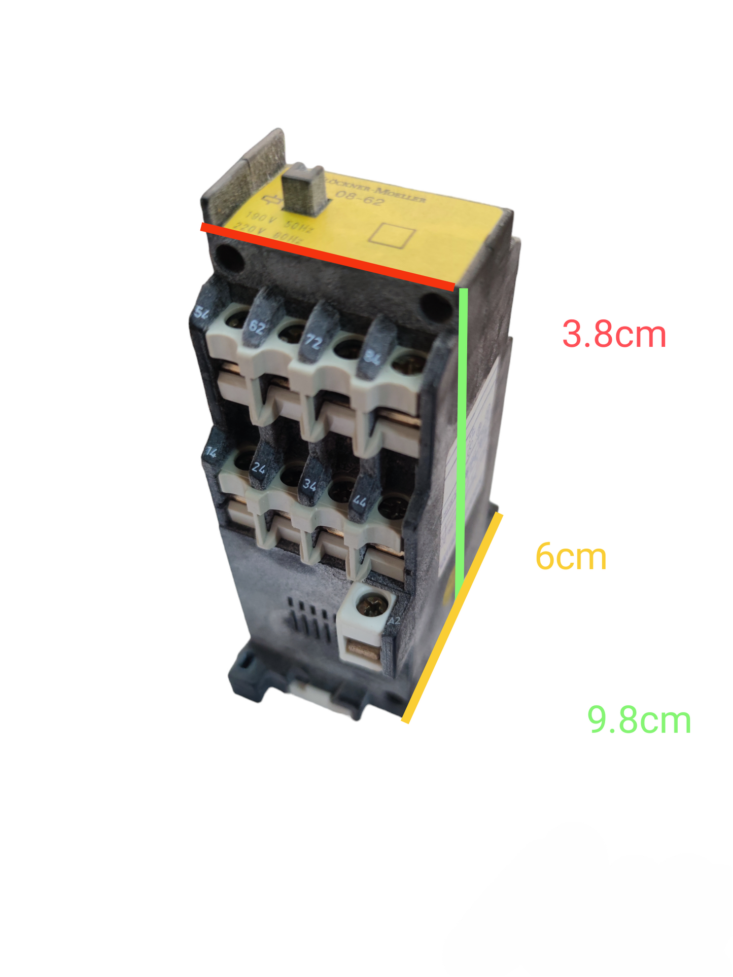 Klockner Moeller industrial 10A contactor switch with terminal connections and compact design
