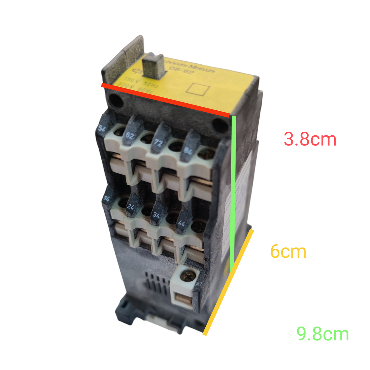 Klockner Moeller industrial 10A contactor switch with terminal connections and compact design
