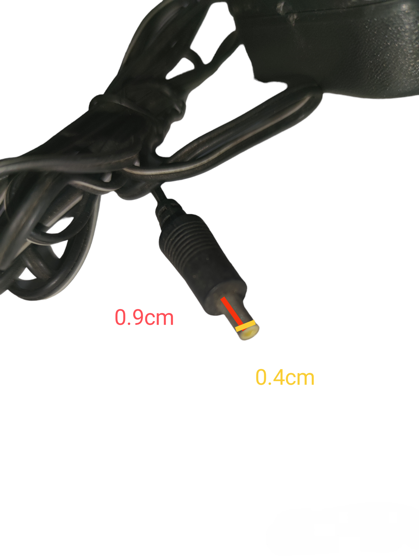 Knight power supply 4.5V DC output 220V input adapter with detailed cable dimensions