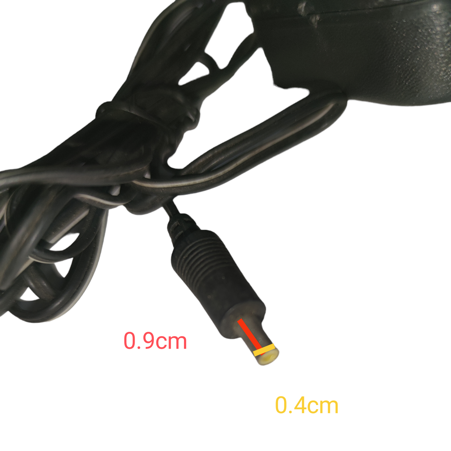 Knight power supply 4.5V DC output 220V input adapter with detailed cable dimensions