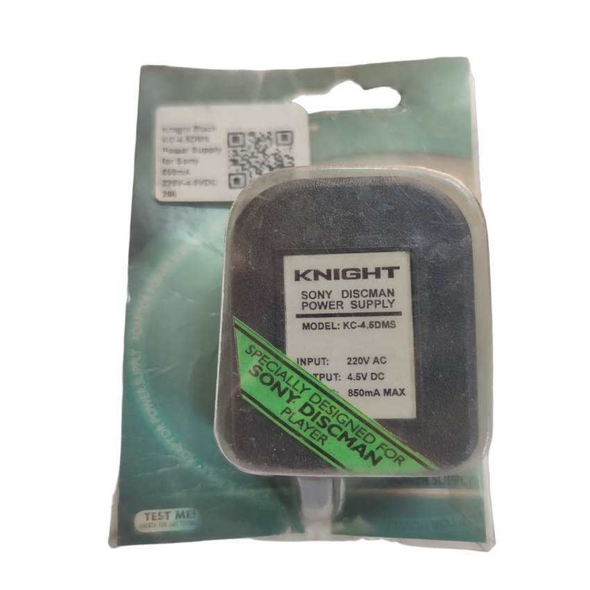 Knight power supply adapter with Power Supply 4.5V DC Output 220V Input for Sony Discman player