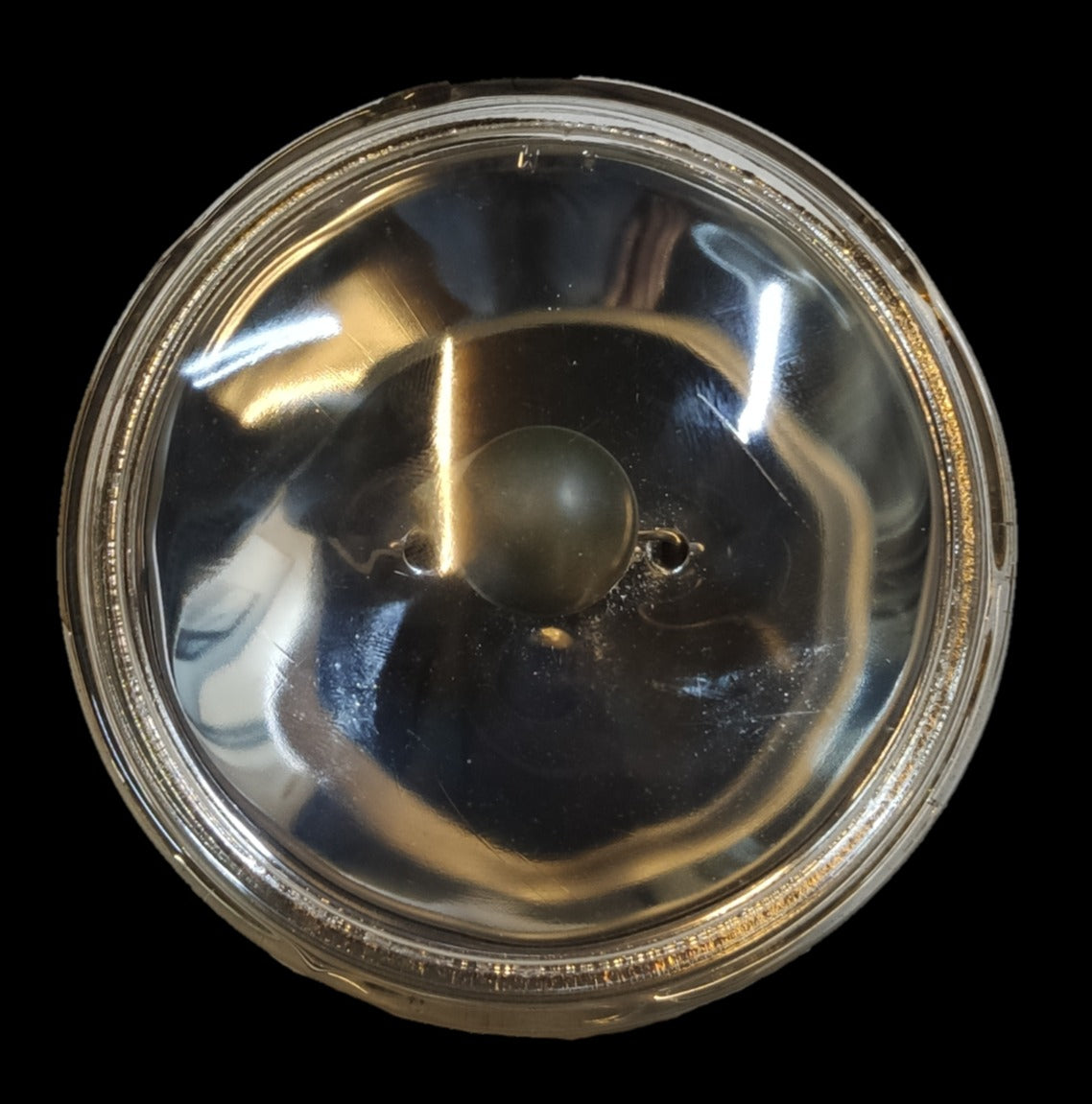 Koito sealed beam 6V 30W round incandescent headlight bulb with reflective glass and central filament