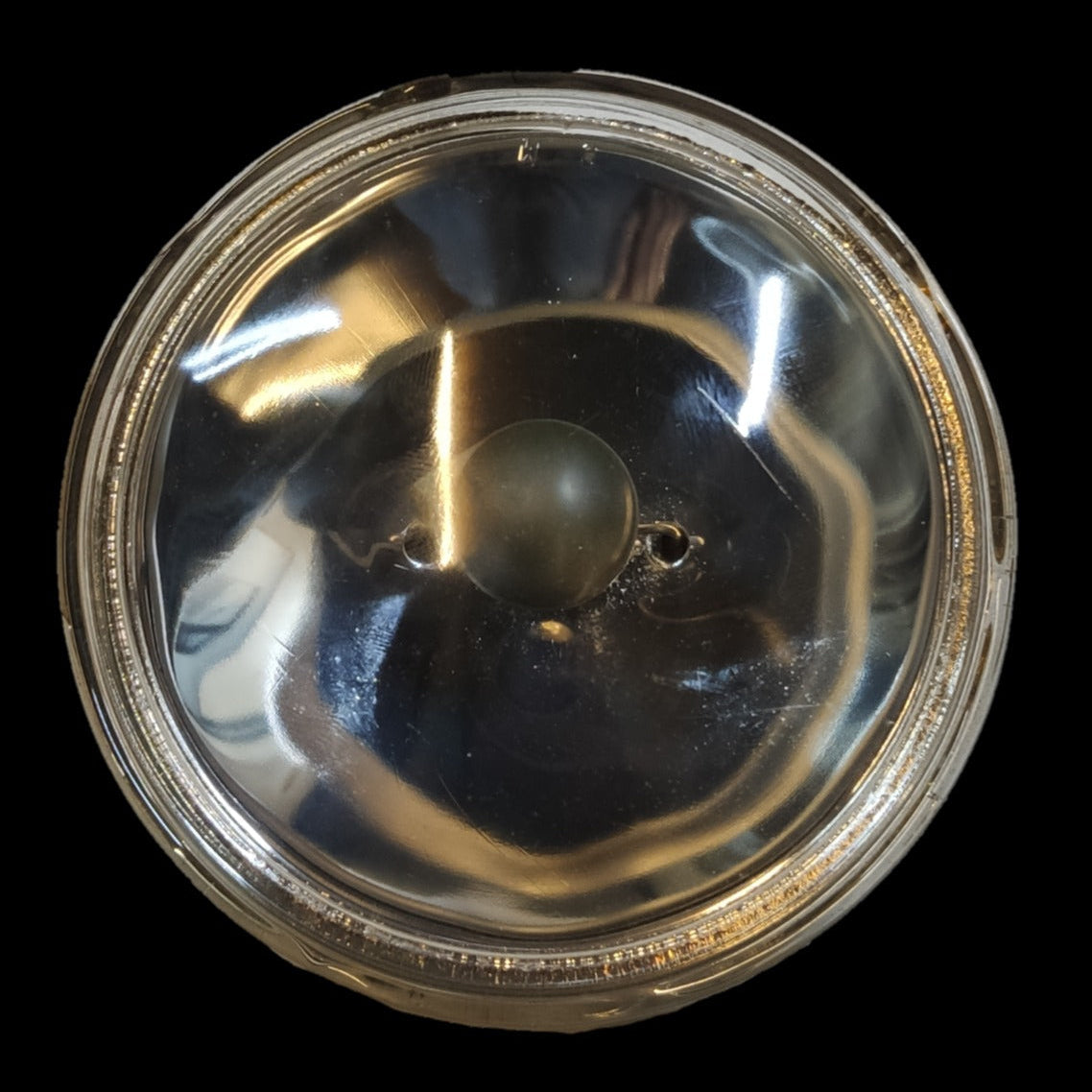 Koito sealed beam 6V 30W round incandescent headlight bulb with reflective glass and central filament
