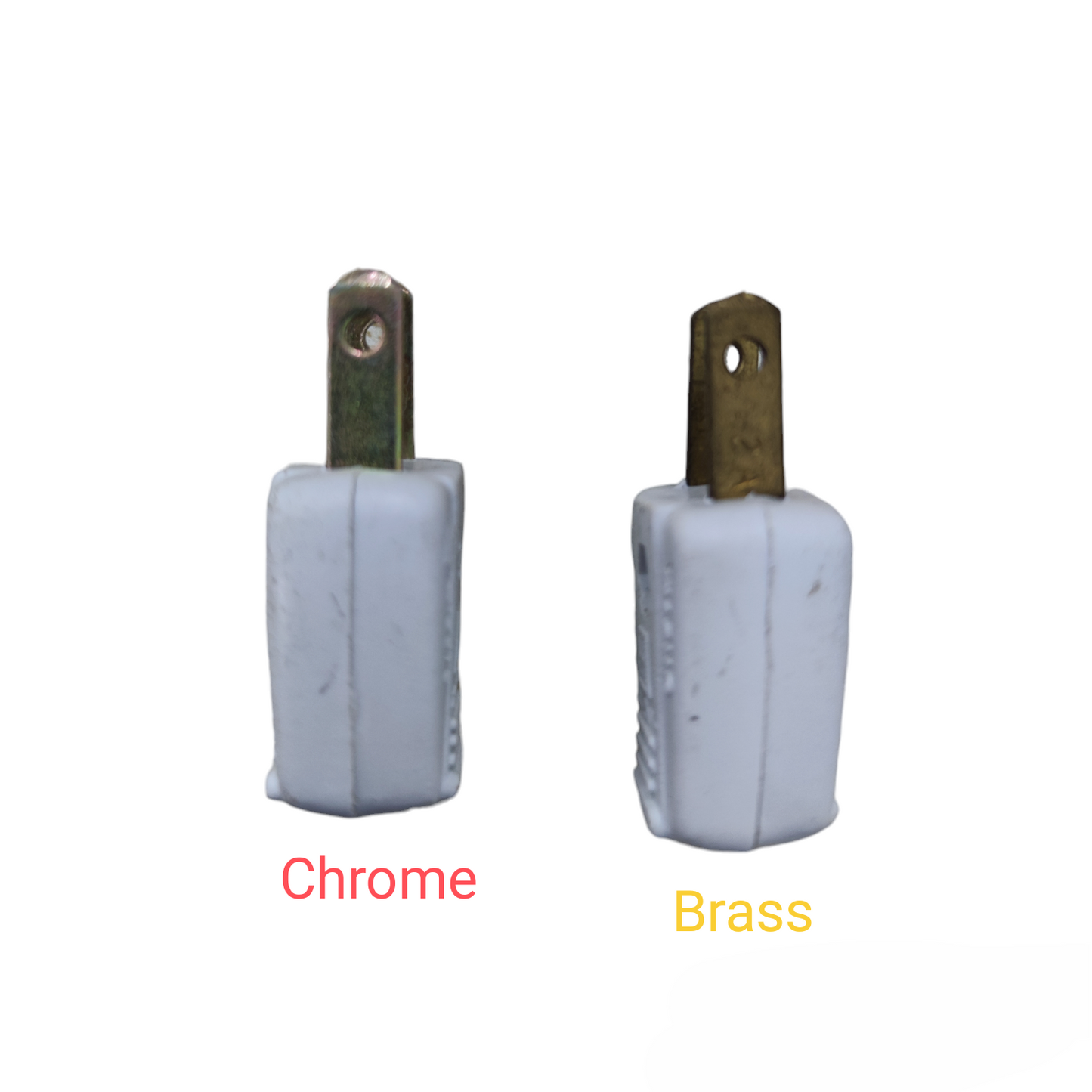 Kopez 2A 220V electrical plug in chrome and brass finishes for power points and switches