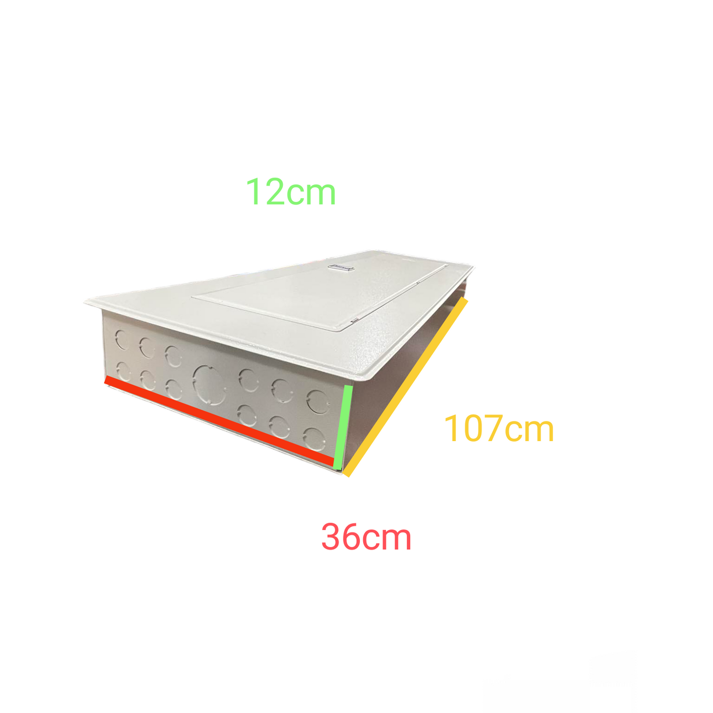 Koten 150A panel board 2 pole with dimensions 107cm x 36cm x 12cm for electrical installations