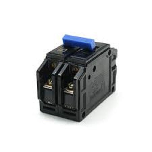 Koten 30A 2 Pole Bolt-on Circuit Breakers black dual pole breaker with blue toggle and exposed terminals