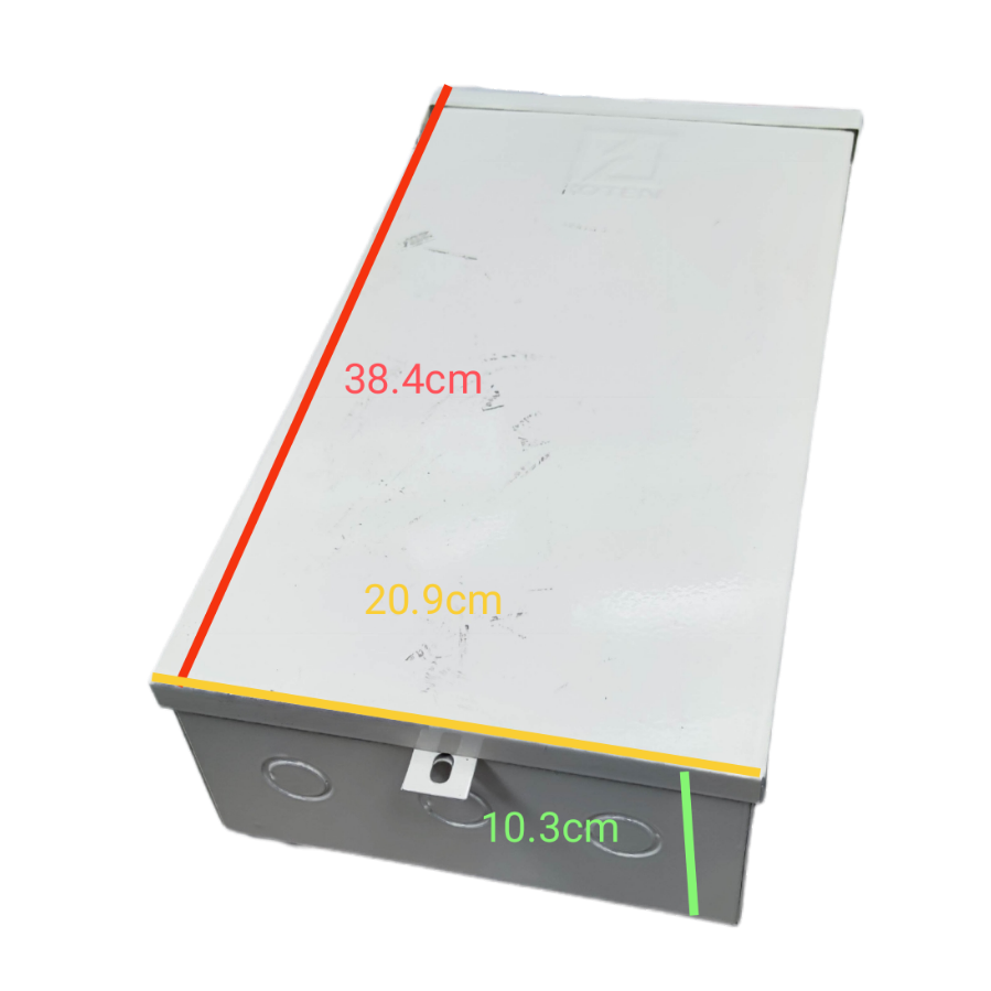 Koten 60A Industrial Circuit Breaker 3Pole in a durable gray enclosure with precise dimension markings