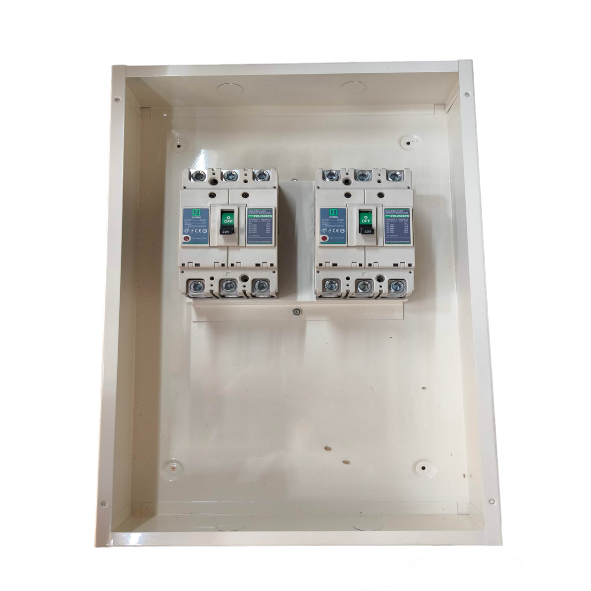 Koten MTS 250A circuit breaker in a wall-mounted enclosure for electrical safety and control