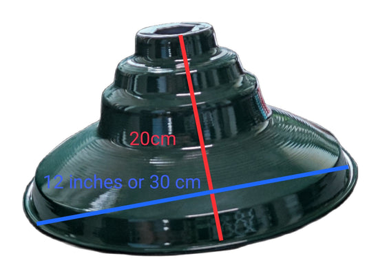12 inch green lamp cover with E27 socket designed for various lighting installations