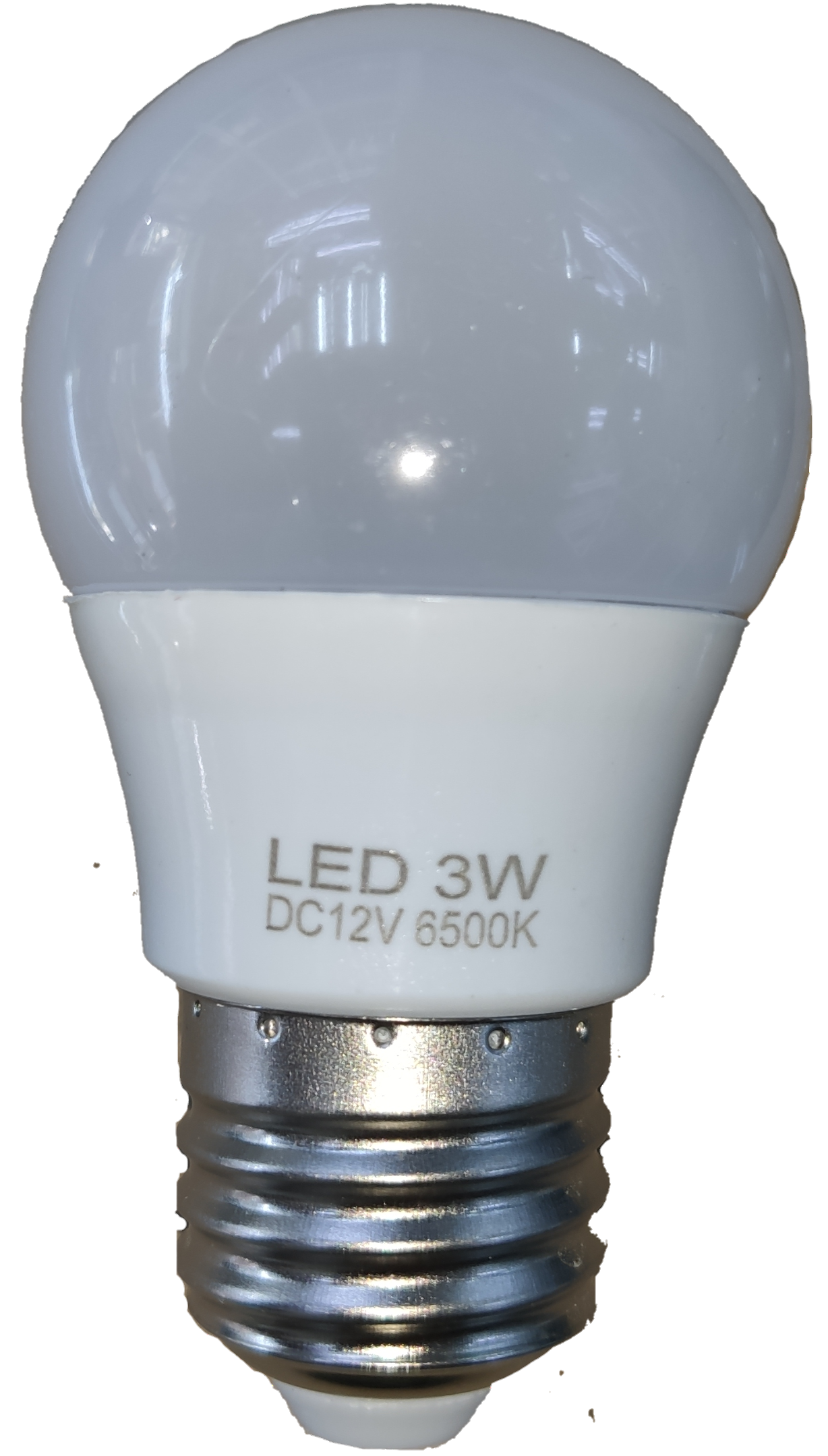 Denko LED Bulb 12V DC 3W E27 Daylight with 6500K color temperature and screw base