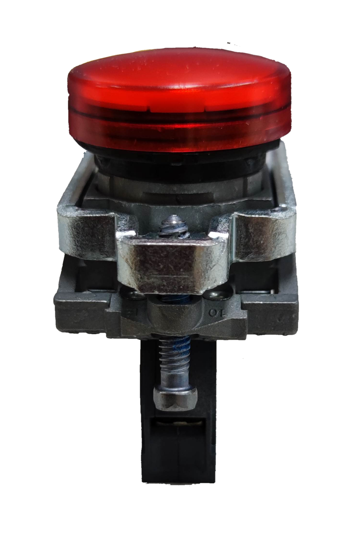 Schneider LED Pilot Lamp 22mm 220V with red lens and metal mounting bracket for lighting installation