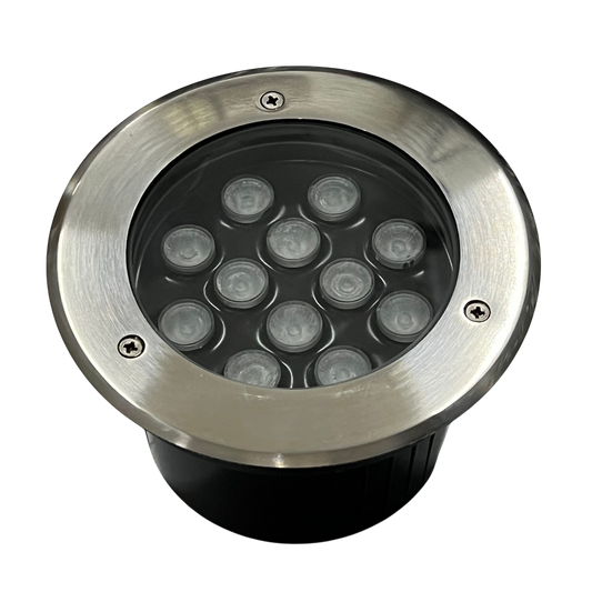 12W LED Pool Lights 12VDC round stainless steel underwater light with multiple LED bulbs for pool accessories